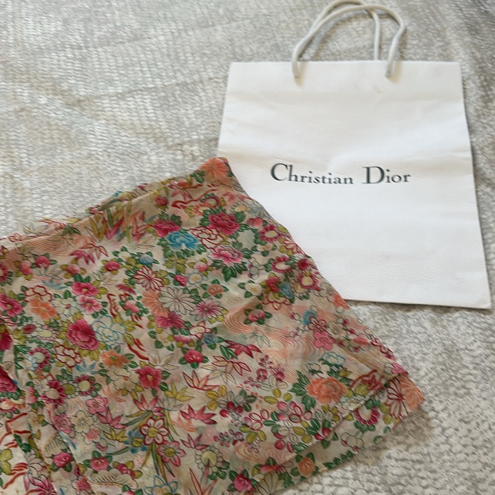 Authentic Vintage Christian Dior Silk Scarf - Picture 3 of 9